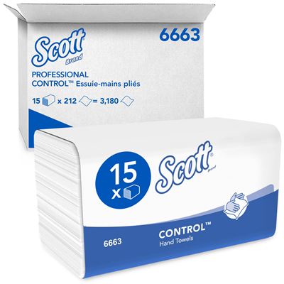 Scott control hand towel folding V package 3180