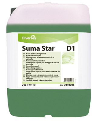 Suma STAR D1 detergent plunges Diversey 20 L