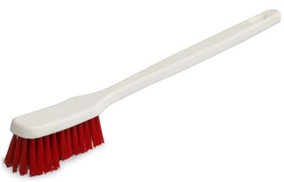 Red food recipient brush