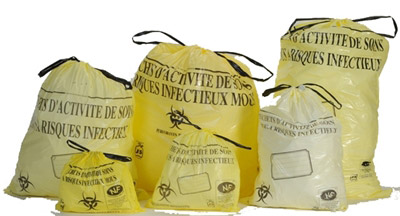 Yellow trash bag DASRI hospital waste 50 liters 500 package