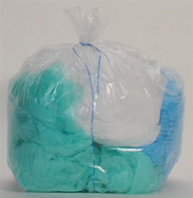 Transparent trash bag 130 liters reinforces package of 100