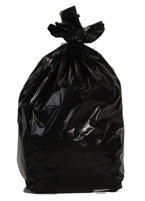 Black trash bag 150 liters strengthens package 100