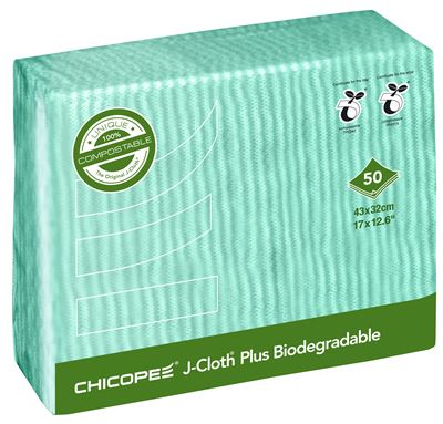 J-Cloth Plus biodegradable green mop by 50
