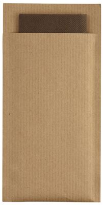 Brown chocolate brown kraft covered clutch bag by 240