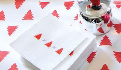 Christmas napkin spruce 20 x 20 cm