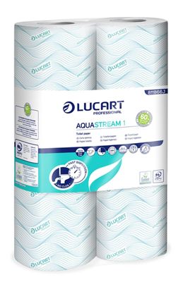 Aquastream individual roll toilet paper pack of 72