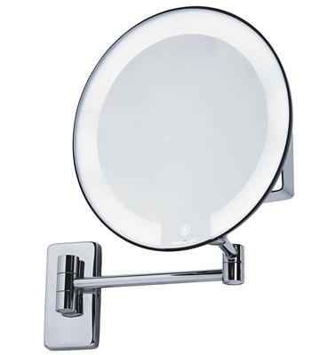 bright round magnifying mirror JVD chrome cosmos