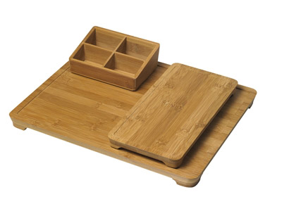 Small tray room service serving tray bamboo stylus JVD