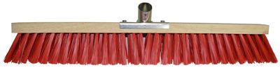 Outdoor broom fiber red PVC 60 cm metal sleeve