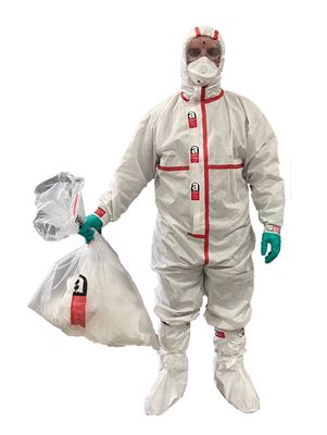 Individual asbestos protection kit suit