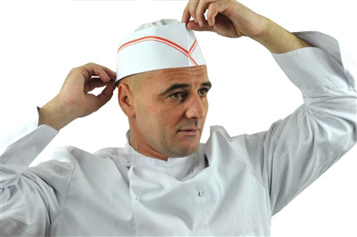 Cap white paper box of 100 disposable