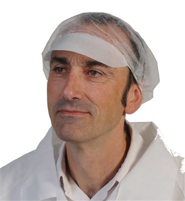 Charlotte disposable visor white polypropylene packet 200