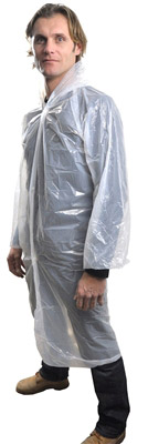 Disposable visitor coat hood package 200