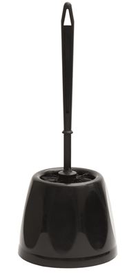 Combination toilet brush black