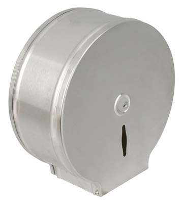 Toilet paper dispenser mini jumbo stainless steel brush