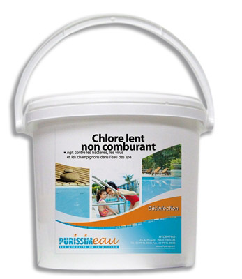 Slow roller 200 grams chlorine pool product bucket 10 kg