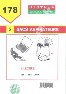 Karcher vacuum bag k2601 K2501 K3001 3001PLUS NT181 PUZZI90 212OME