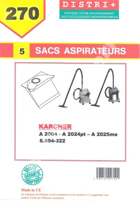 Karcher A2003 A2004 vacuum bag A2025 A2024PT 205ME WD2200/99