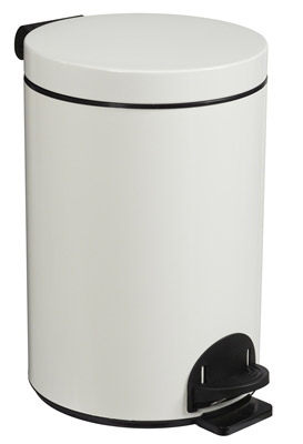 nightingale pedal bin 14L white metal sanelia