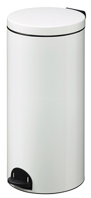 metal pedal bin 30L white nightingale sanelia