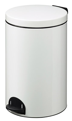 metal pedal bin 20L white nightingale sanelia