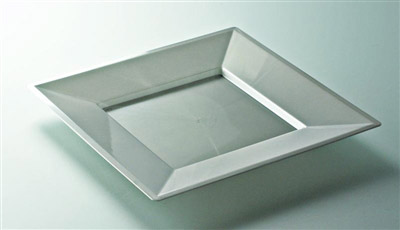 Disposable plate silver square 180 x 180 packages 72