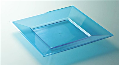 Disposable plate color blue square 180 x 180 packages 72