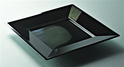 Ebony colored plastic plate square 180 x 72