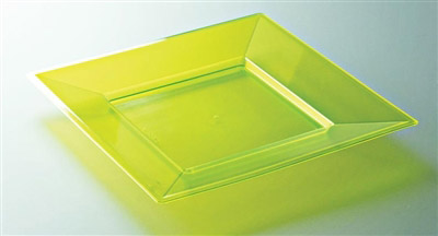 Square fluorescent colored plastic plate 180 x 72