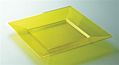 Yellow plastic plate square 180 x 72