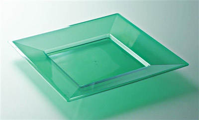 Disposable plate green square 240 x 240 packages 96