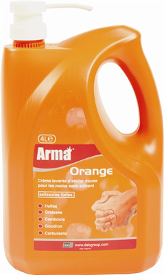 Arma orange soap workshop microbeads solvent container 4 L