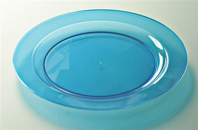 Round blue prestige disposable plate D 190 mm package 96
