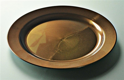 Prestige round chocolate disposable plate 190 mm x 96