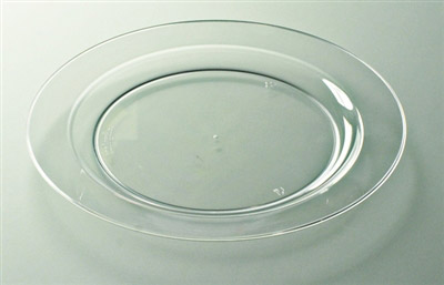 Disposable round plate prestige D 190 mm crystal package 96