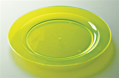 Disposable round plate prestige D 190 mm fluo packages 96