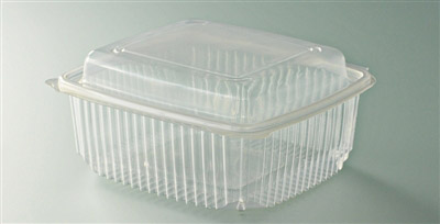 Microwave container with lid hinge 1500 grs