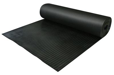 Rubber mat wide grooves 1,20x10m