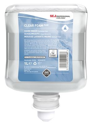 Foam soap Deb Clear Foam Wash gentle cleansing Ecolabel 6X1000 ml