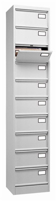 Metal filing cabinet flat 10 valves