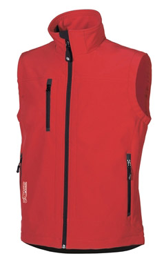 Sleeveless vest red work climb