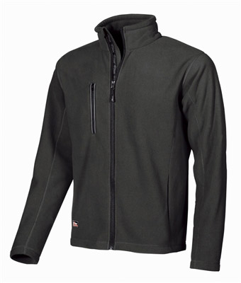 Warm black work fleece jacket