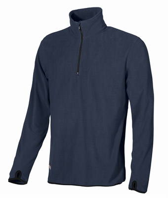 Blue work fleece sweater