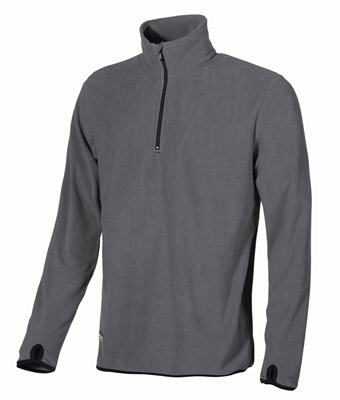 Gray work fleece sweater