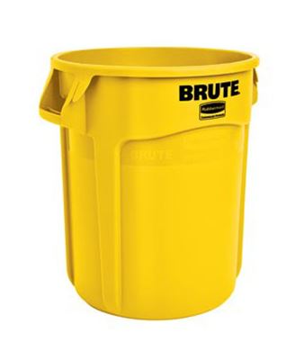 Round 76L Rubbermaid raw container yellow