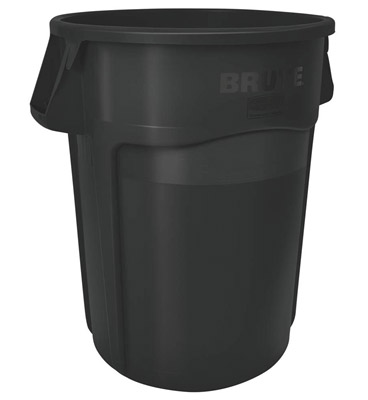raw container Rubbermaid round black 167 Litres