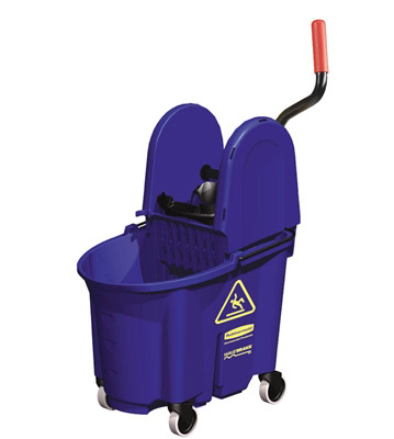 Bucket household Ruubermaid WAVEBRAKE blue with press