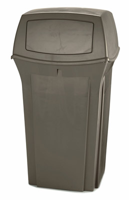 Commercial trash can Rubbermaid Ranger plastic, beige