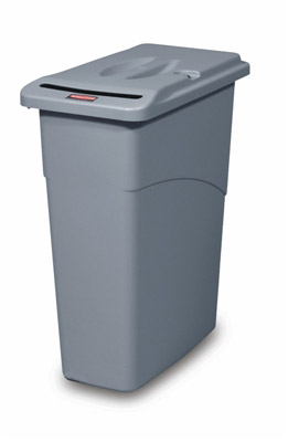 Rubbermaid Slim Jim trash bin with security Confidential Documents