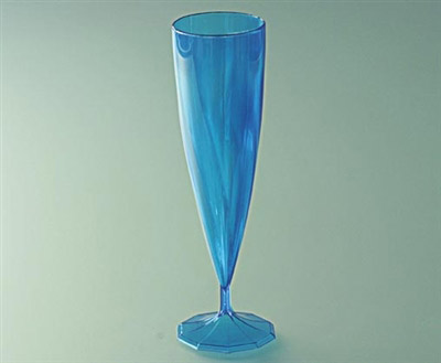 Disposable champagne flute 13 cl blue